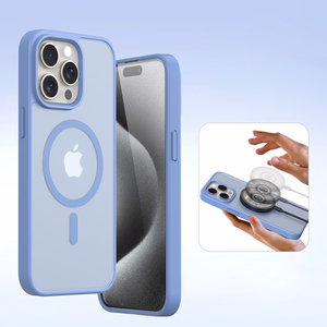 Dux Ducis Lawa Nahkainen Suojakuori iPhone 15 Pro:lle - sininen