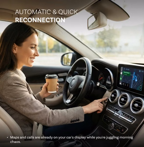 Ottocast Mini Aura CA530-T langaton Apple CarPlay/Android Auto -sovitin, musta