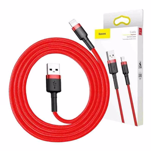 Baseus Cafule USB Lightning -kaapeli 2,4A 0,5m punainen