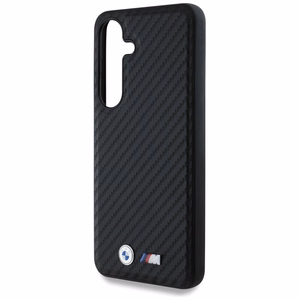 BMW Nahkainen Carbon MagSafe Suojakuori Samsung Galaxy S25:lle - musta