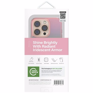Uniq Iridescia Magclick Lataus Suojakuori iPhone 16 Pro:lle - Vaaleanpunainen