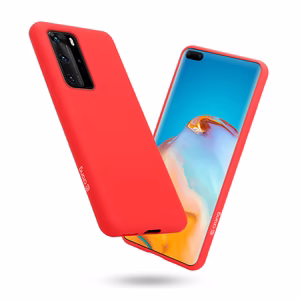 Crong Color Cover -suojakuori Huawei P40 Pro -puhelimelle, punainen