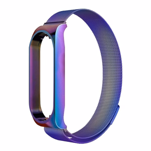 METALLI-ranneke Xiaomi Mi Band 5 / 6:lle moniväri (05)