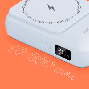 Krüger&Matz magneettinen langaton varavirtalähde kaapelilla, 10000 mAh, sininen