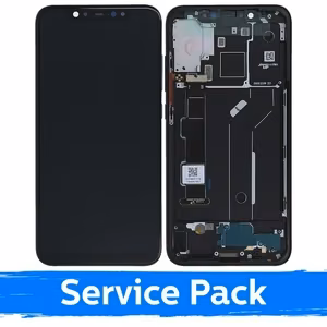 LCD-näyttö yhteensopiva Xiaomi Mi 8 kehyksellä / musta / (Service Pack)