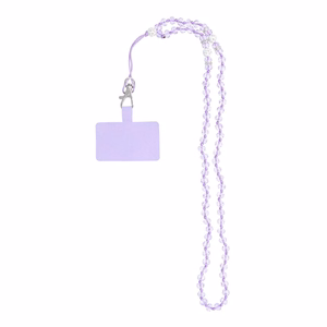 CRYSTAL DIAMOND Puhelimen nauha / narun pituus 74 cm (37 cm silmukassa) / kaulaan - violetti