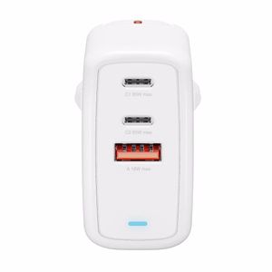 GaN Flex 65W laturi 2 USB-C+1 USB-A valkoinen