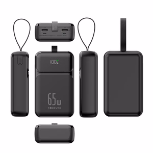 Forever varavirtalähde TB-400 PD QC 65W 20000 mAh musta