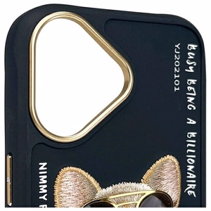 NIMMY Suojakuori GLASSES COOL DOG iPhone 16:lle musta