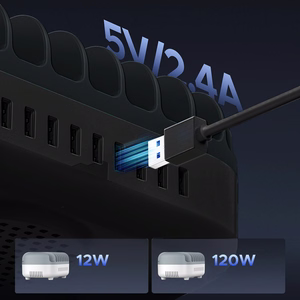 Orico DUK-10P-V1 älylatausasema 10 x USB-A - musta