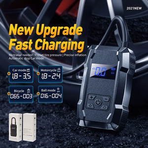 WEKOME Pi801 portable electric tyre inflator with 2000 mAh power bank, black