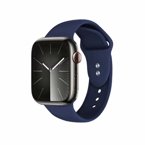 Crong Liquid ranneke Apple Watch 44 / 45 / 46 / 49 mm -kellolle, tummansininen