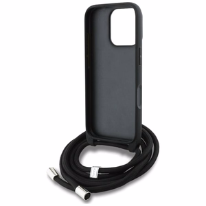 Karl Lagerfeld Crossbody Grained Pattern & Logo Suojakuori iPhone 16 Pro:lle - Harmaa