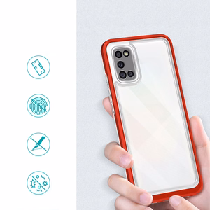 Kirkas 3in1 tapauksessa Samsung Galaxy A03s (166) kehys geeli kansi punainen