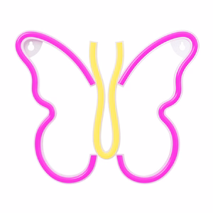 Neon LED valo BUTTERFLY vaaleanpunainen NNE03 Neolia