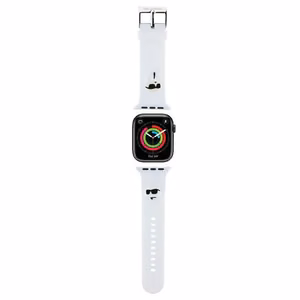 Karl Lagerfeld 3D kumi Karl & Choupette Heads ranneke Apple Watch 38/40/41mm - valkoinen