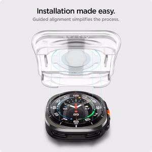 Spigen Glas.TR EZ Fit -karkaistu lasi Samsung Galaxy Watch Ultra (47mm):lle - kirkas (2 kpl)