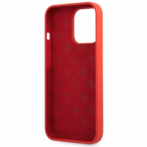 Guess GUHCP13XLSLMGRE iPhone 13 Pro Max 6.7 punainen/burgundy kovakuori Silicone Vintage Gold Logo