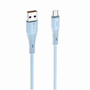 Kaapeli USB A - Micro USB Forcell F-Energy QC3.0 2,4A 18W Silicone 1 m C341 sininen
