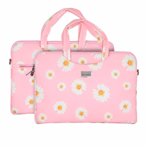 Wonder Briefcase Laptop 15-16 inches pink daisies