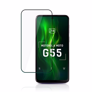 Karkaistu lasi 3mk HardGlass Max Lite musta Motorola Moto G55 5G:lle