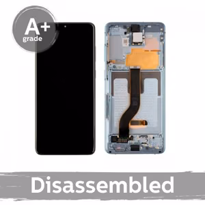 LCD-näyttö yhteensopiva Samsung G985 S20 Plus kehyksellä / Cloud Blue / (10/10 käytetty)
