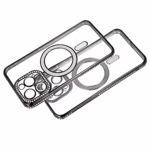 Bling Magsafe Suojakuori Samsung Galaxy S24 musta