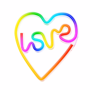 Neon LED RGB LOVE IN HEART FLRN02 + kaukosäädin Forever Light