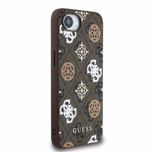 Guess PU 4G Peony MagSafe Suojakuori iPhone 16e:lle - ruskea