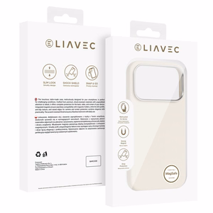 Liavec Silky suojakuori metallisella kamerakehyksellä Iphone 17 Pro -puhelimelle beige