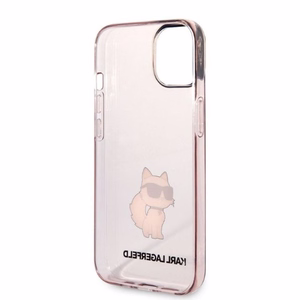 Karl Lagerfeld KLHCP14MHNCHTCP iPhone 14 Plus 6.7 vaaleanpunainen/vaaleanpunainen kova suojakuori Ikonik Choupette