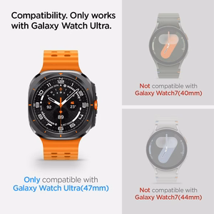 Spigen Glas.TR EZ Fit -karkaistu lasi Samsung Galaxy Watch Ultra (47mm):lle - kirkas (2 kpl)