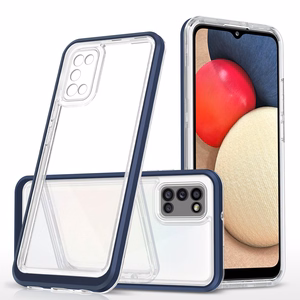 Kirkas 3in1 tapauksessa Samsung Galaxy A03s (166) kehys geeli kansi sininen