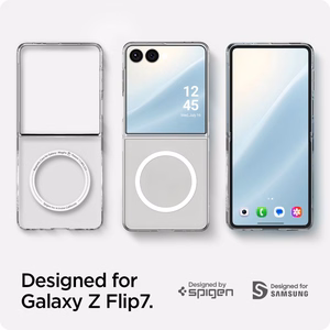 Spigen AirSkin Samsung Galaxy Z Flip 7 kristallinkirkas valkoinen