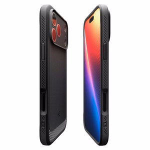 Spigen Rugged Armor Mag Magsafe Suojakuori iPhone 17 Pro:lle Matte Black