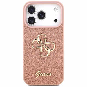 Guess Fixed Glitter Big 4G Suojakuori iPhone 17 Prolle - vaaleanpunainen