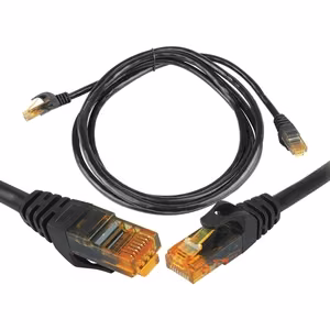 CAT6e UTP verkkokaapeli (patchcord) 1,5m musta