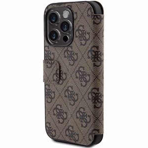 Guess 4G Metal Logo suojakuori iPhone 15 Pro:lle - ruskea