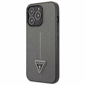 Guess GUHCP14XPSATLG iPhone 14 Pro Max 6.7 "hopea / hopea kovakotelo SaffianoTriangle Logo SaffianoTriangle Logo