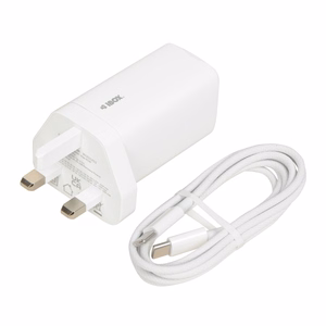 iBOX C-65 valkoinen, GaN 65 W yleinen laturi UK-pistoke
