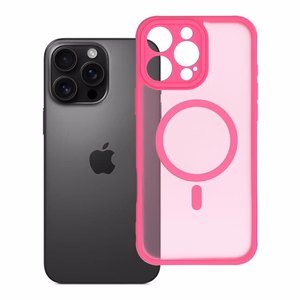 Suojakuori iPhone 16 PRO MAX:lle Full Matte Mag Cover yhteensopiva MagSafe vaaleanpunainen