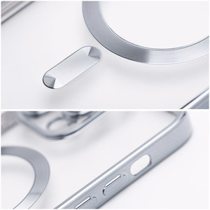 Suojakuori Samsung A37:lle Electro Mag Cover yhteensopiva MagSafe hopeinen