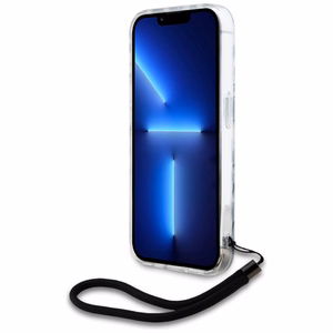 Karl Lagerfeld IML Zebra Pattern & Cord Suojakuori iPhone 15 Pro Max:lle - musta