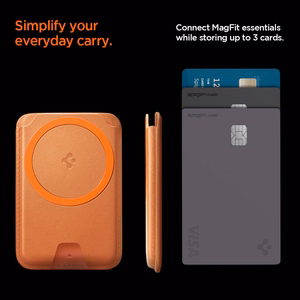 Spigen Valentinus MagFit+ MagSafe-magneettikorttikotelo puhelimelle – oranssi
