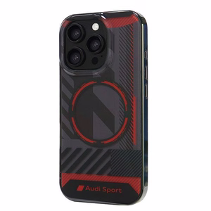 Audi IML Sport MagSafe iPhone 16 Pro 6.3" Musta/Musta Kova Suojakuori AUS-IMLMIP16P-RSQ/D2-BK