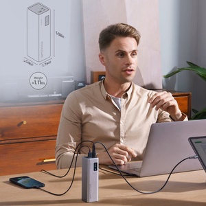 Powerbank Cuktech CUKP200XGLGR 85W 20000mAh 2 x USB-C 1 x USB-A - harmaa