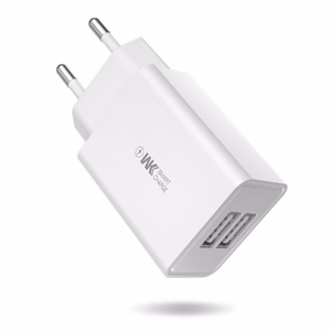 Charger WK Design "WP-U56" White (Ports: 2xUSB) + "Type-C" 100cm cable