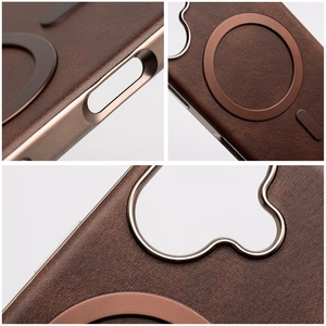 Kuori Samsung A57:lle Gentleman Mag Cover yhteensopiva MagSafe:n kanssa ruskea
