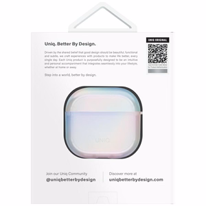 Uniq Iridescia case for AirPods 4 Hang Case - holo white