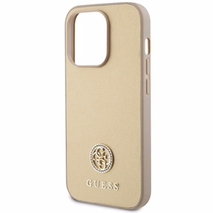 GUESS Suojakuori IPHONE 15 Pro:lle GUHCP15LPS4DGPD (Strass Metal Logo) kultainen